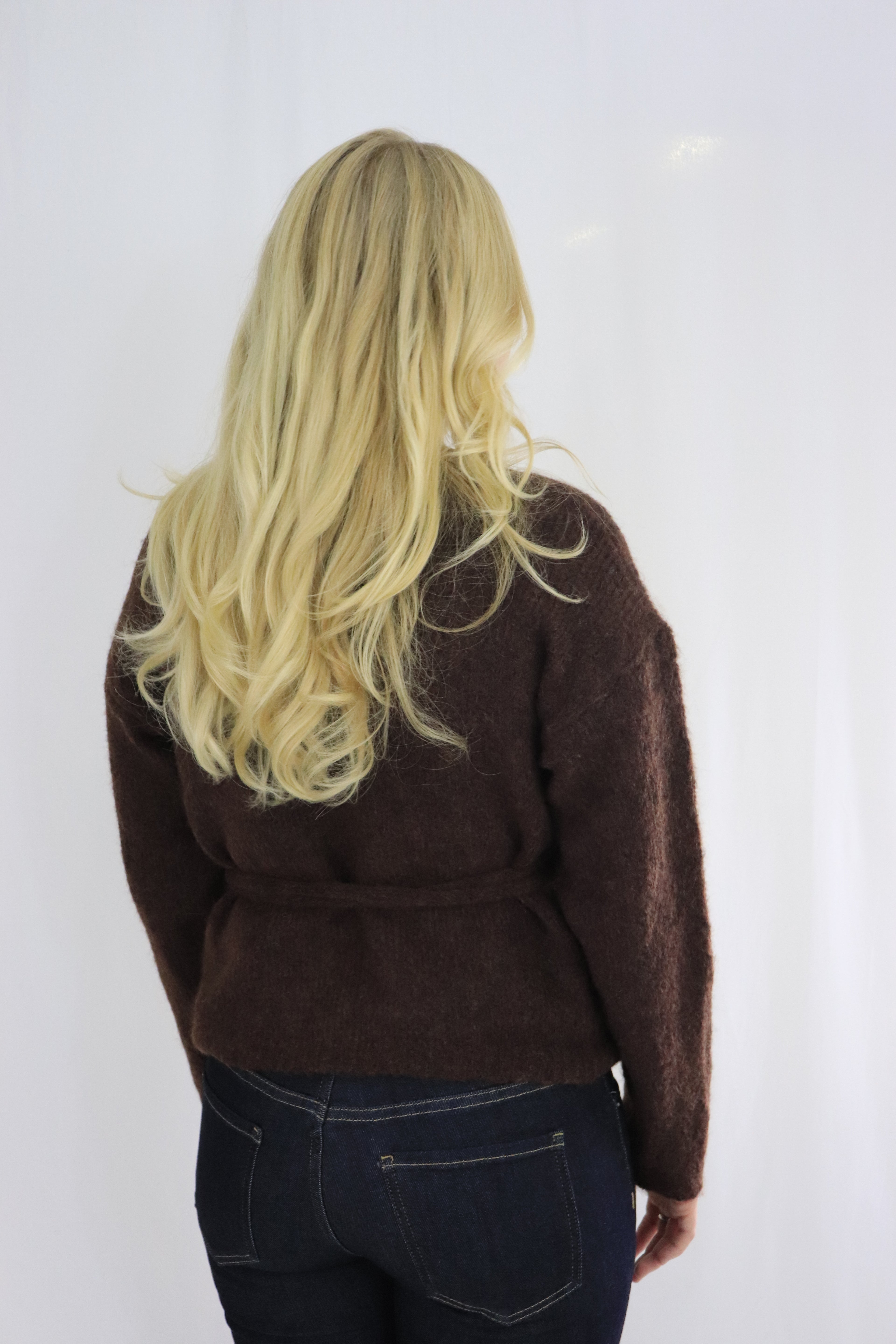 Wrap cardigan - Brun