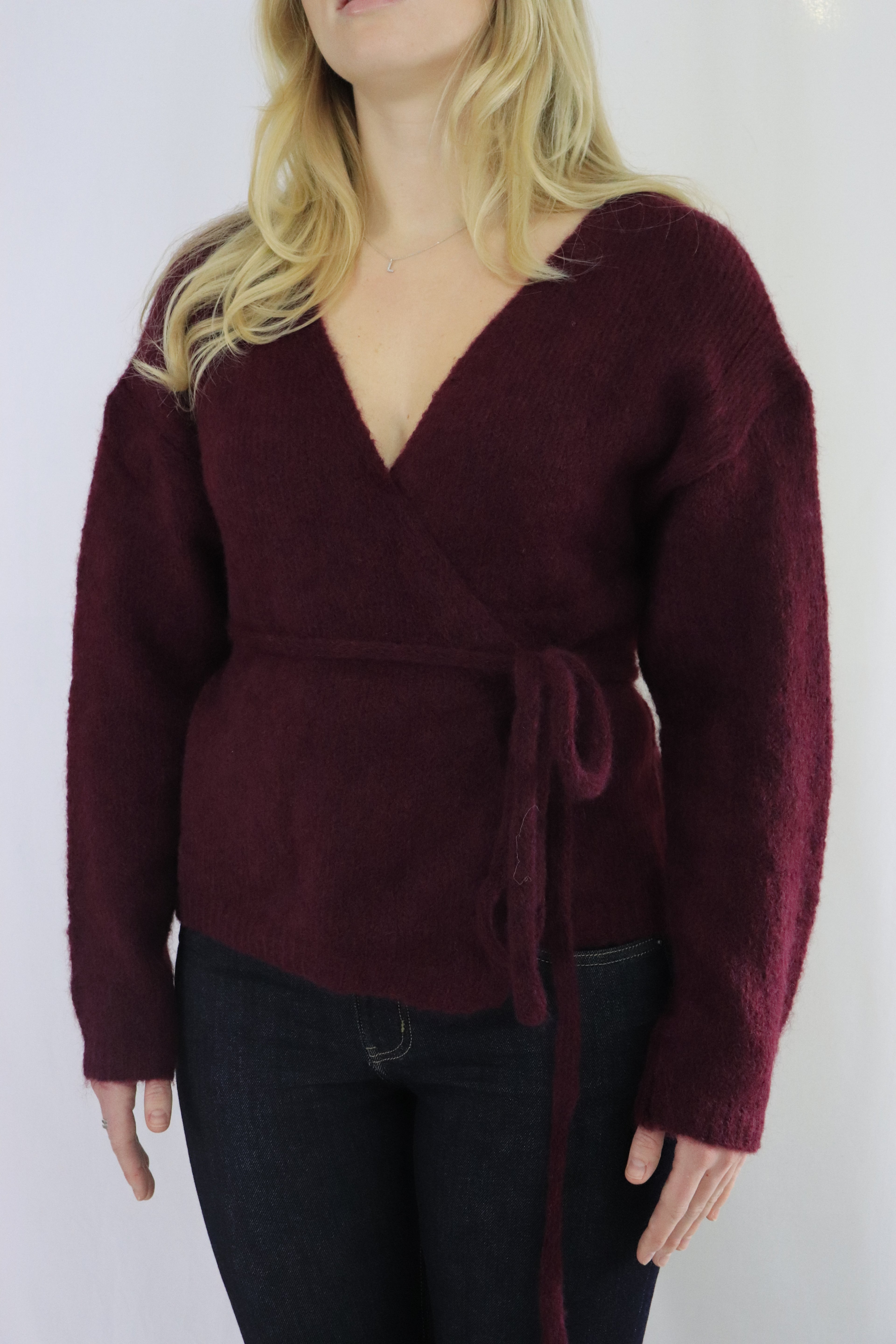 Wrap cardigan - Burgundy