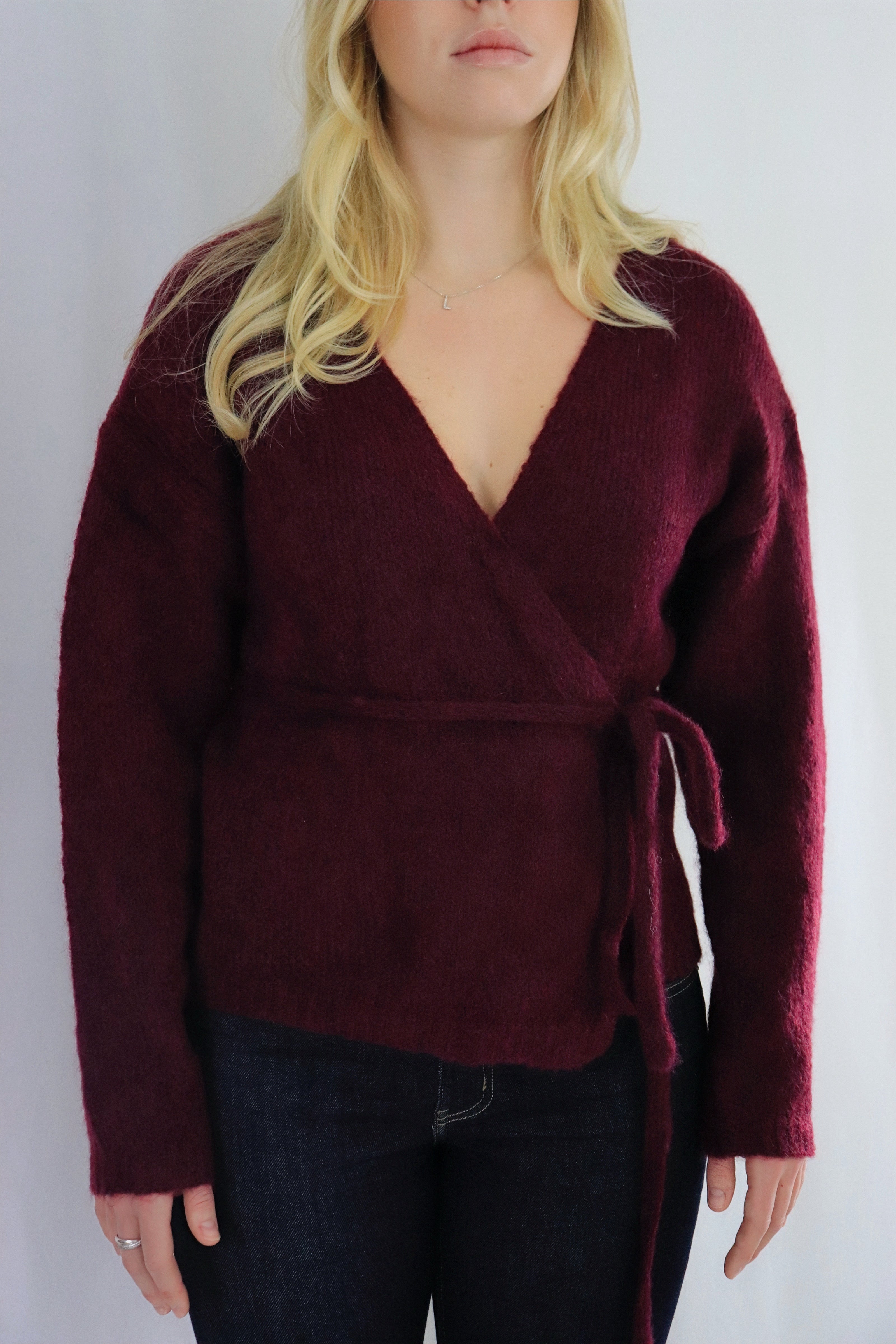 Wrap cardigan - Burgundy