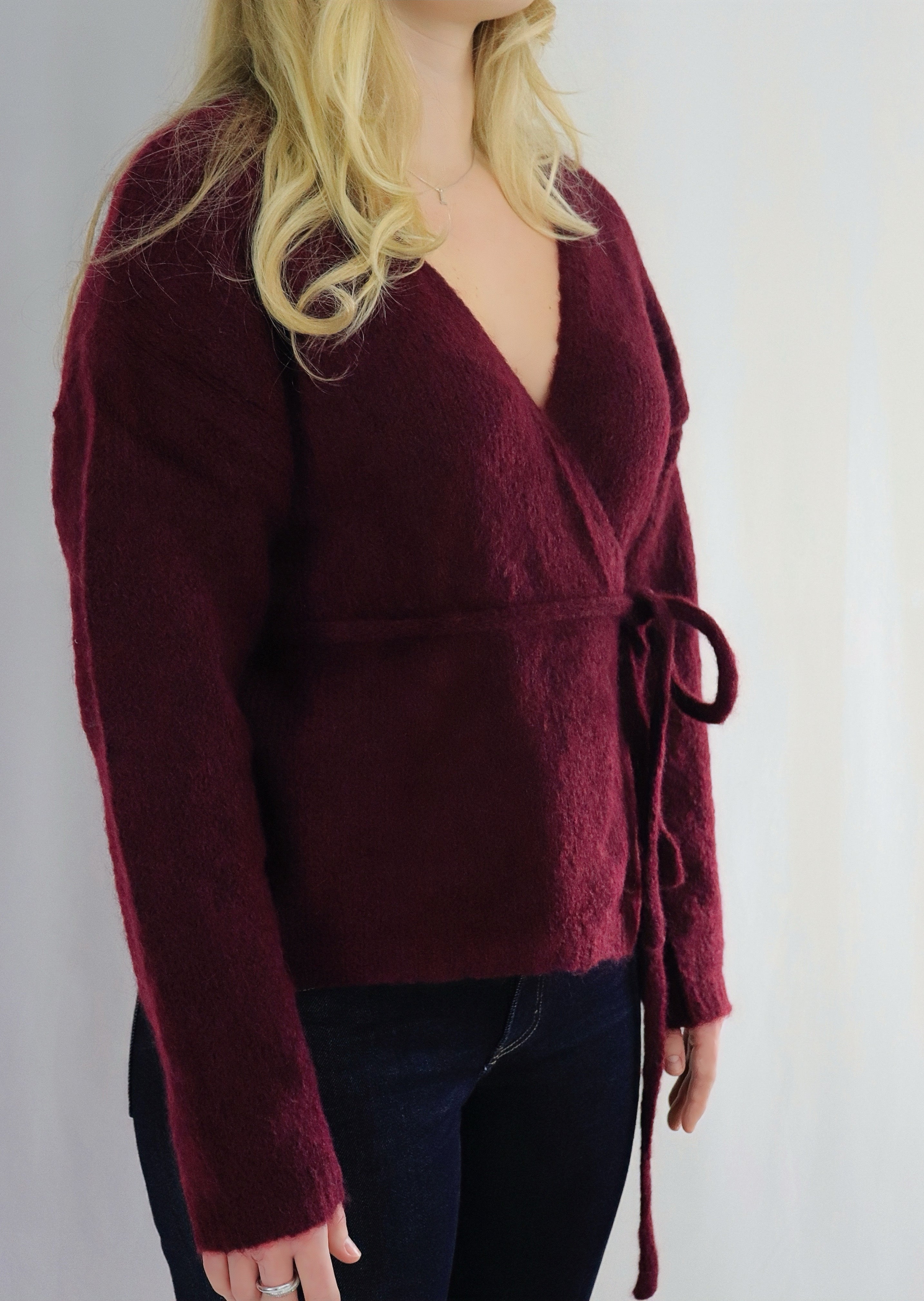 Wrap cardigan - Burgundy