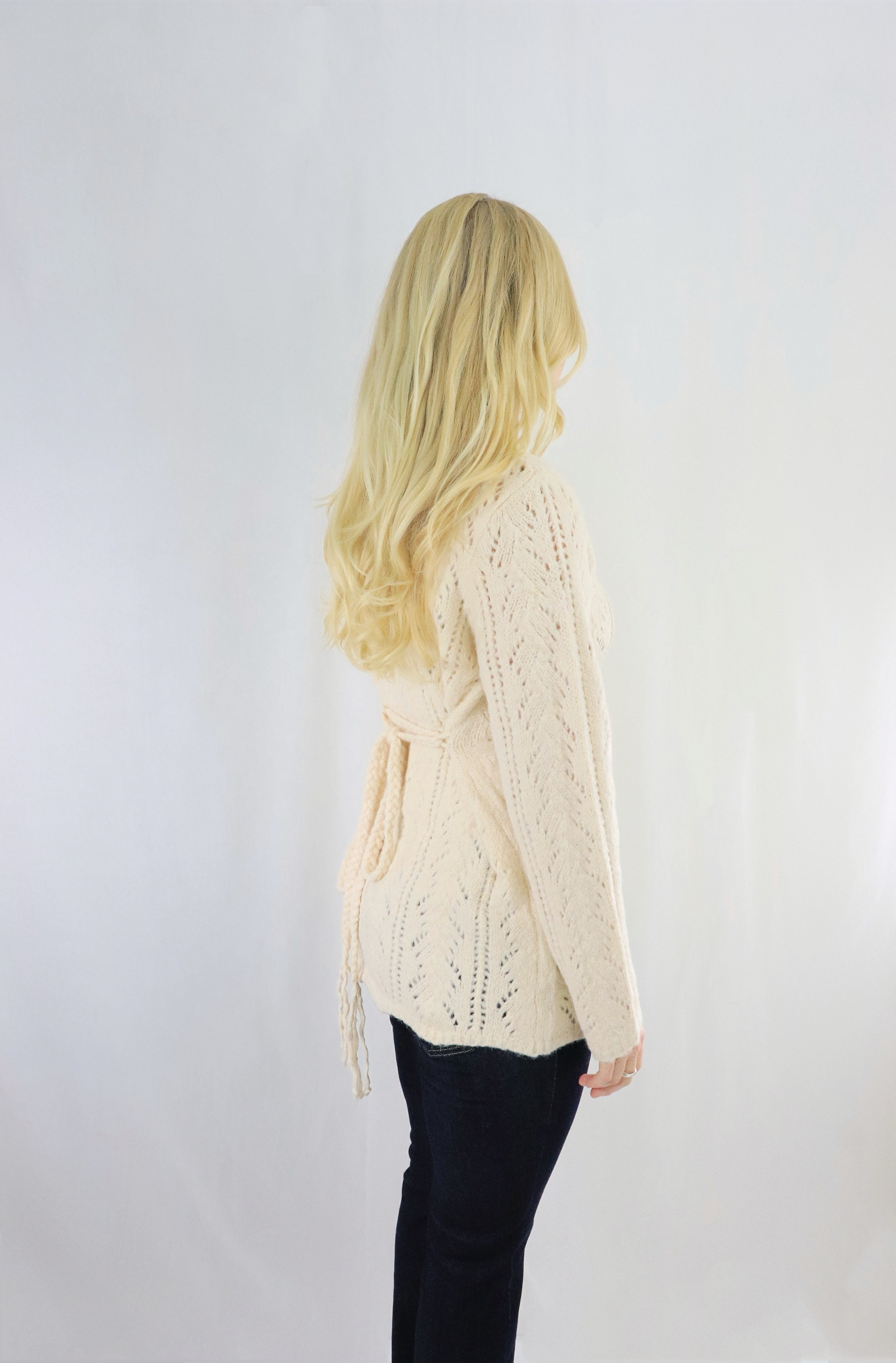 Tie waist pullover - Beige