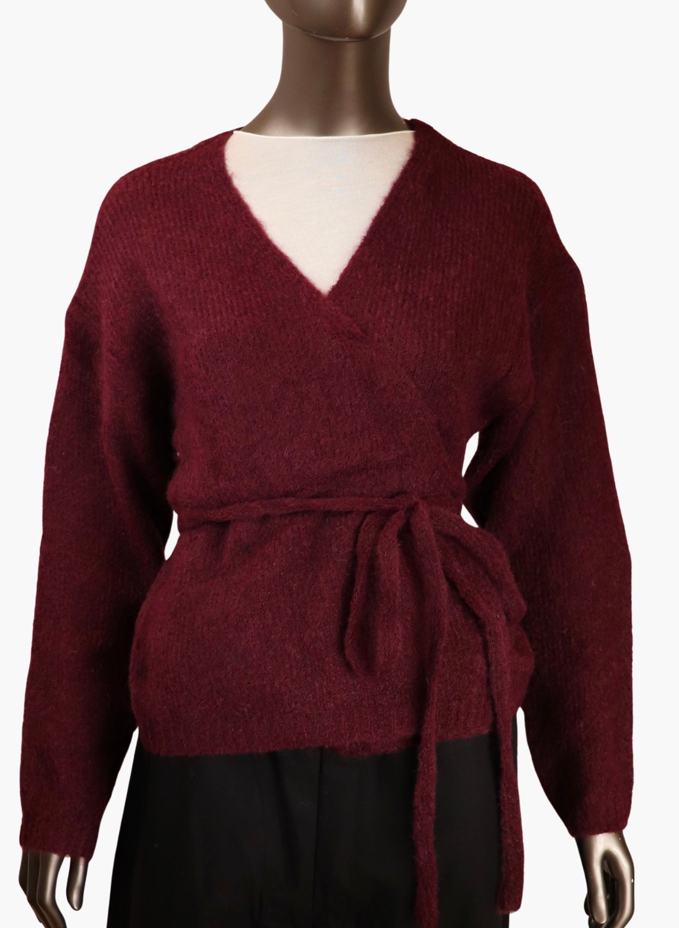 Wrap cardigan - Burgundy