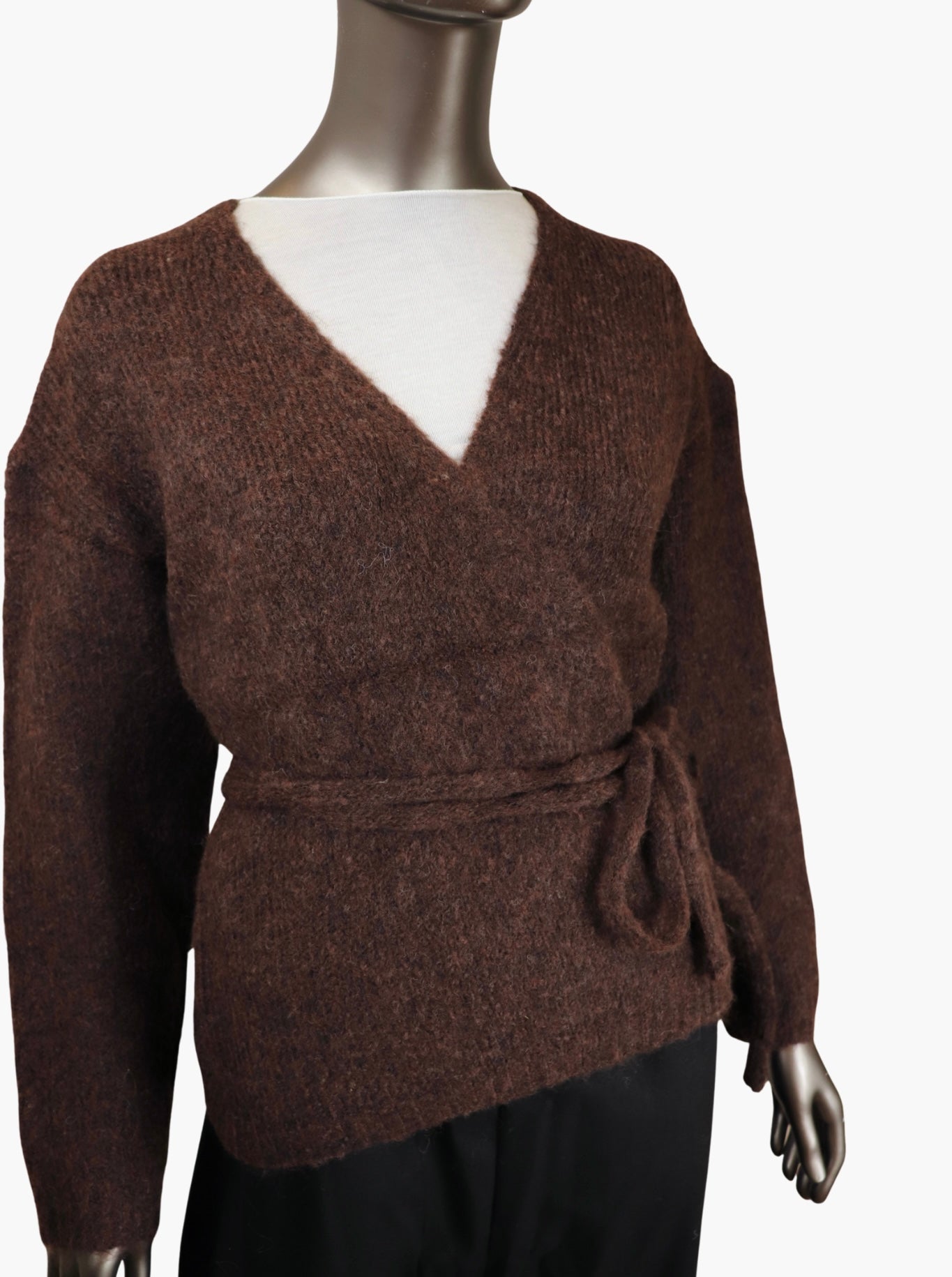 Wrap cardigan - Brun