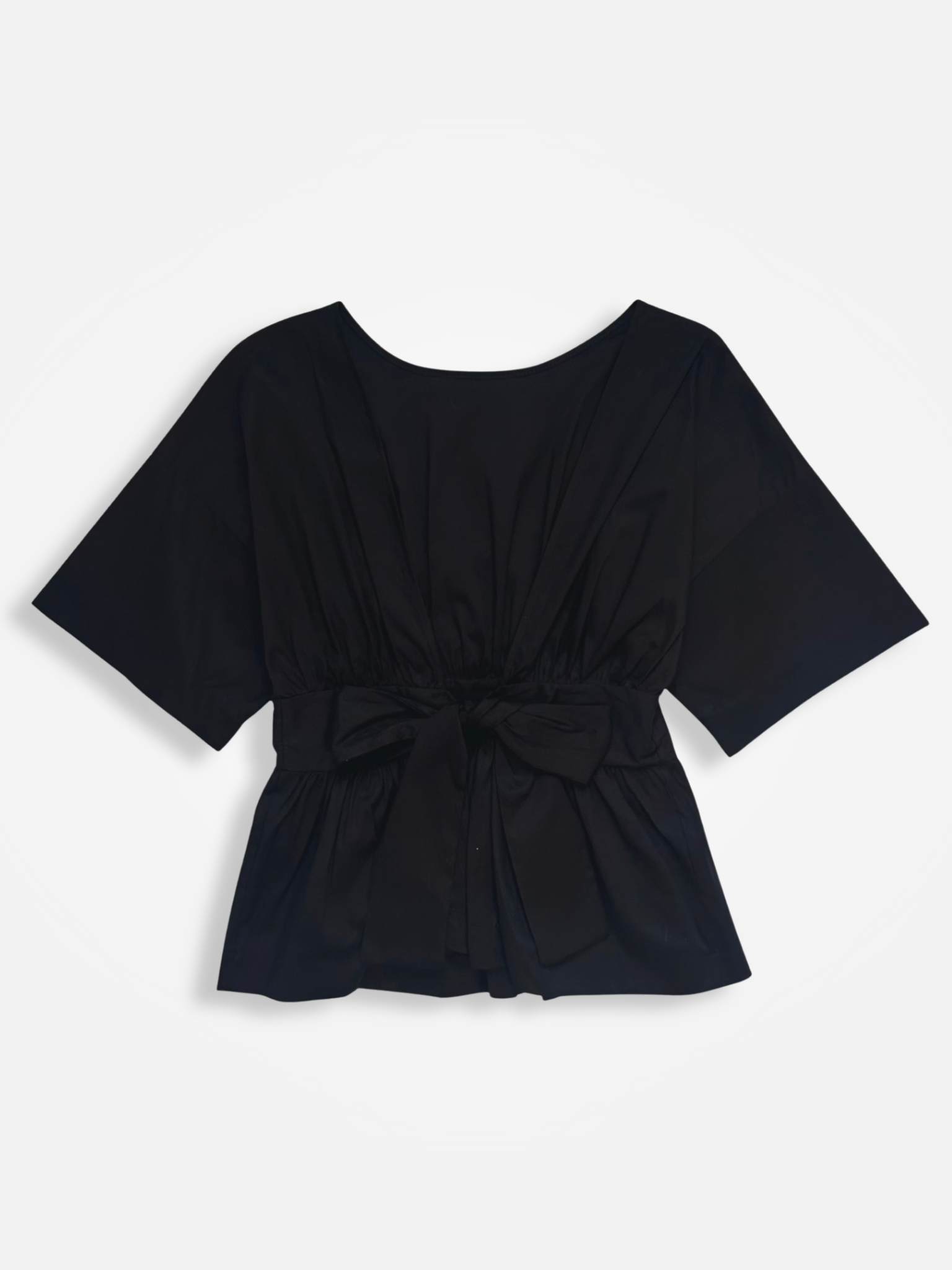 Open Back Tie Top - Svart