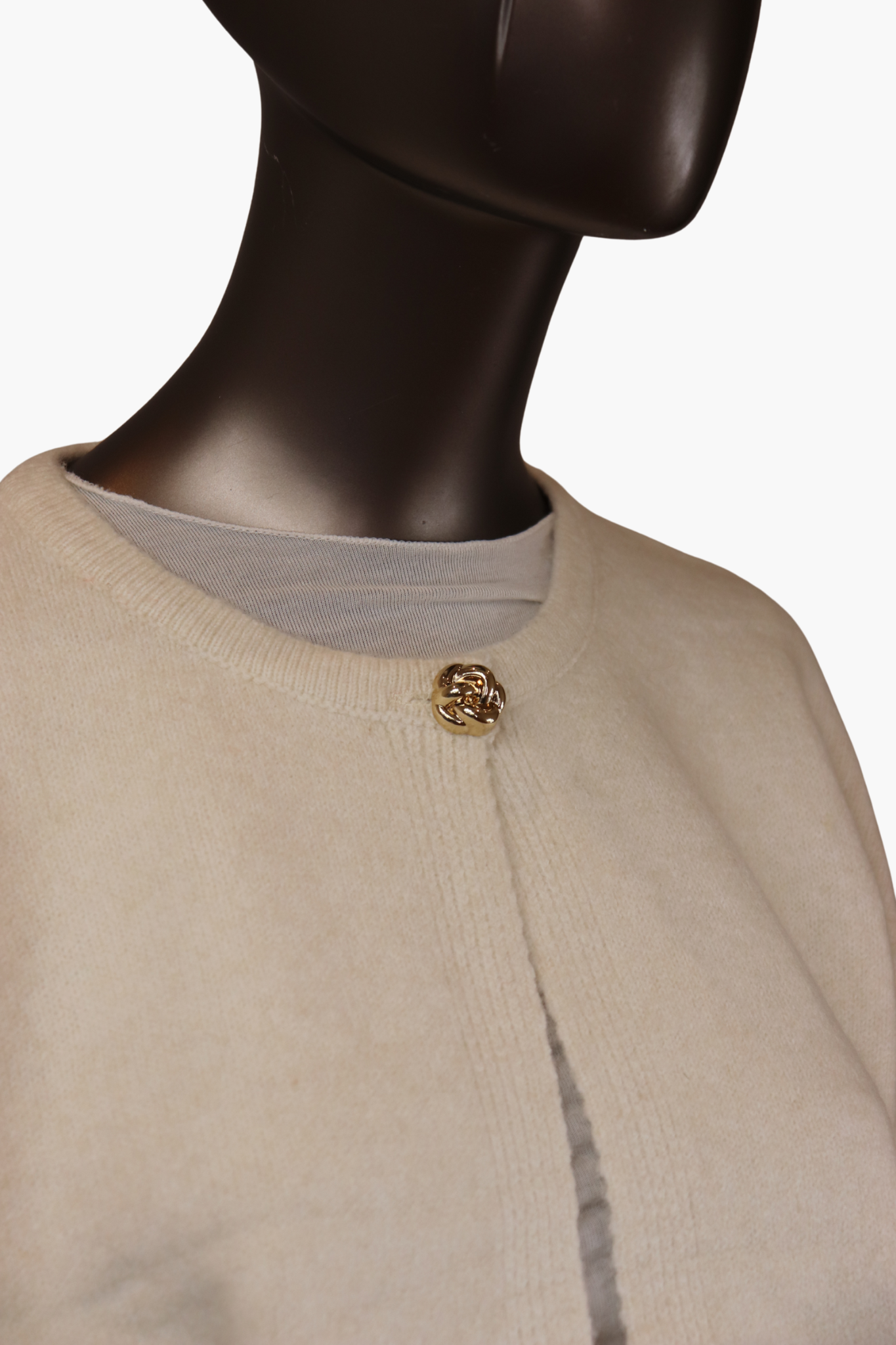 Gold button cardigan - Beige
