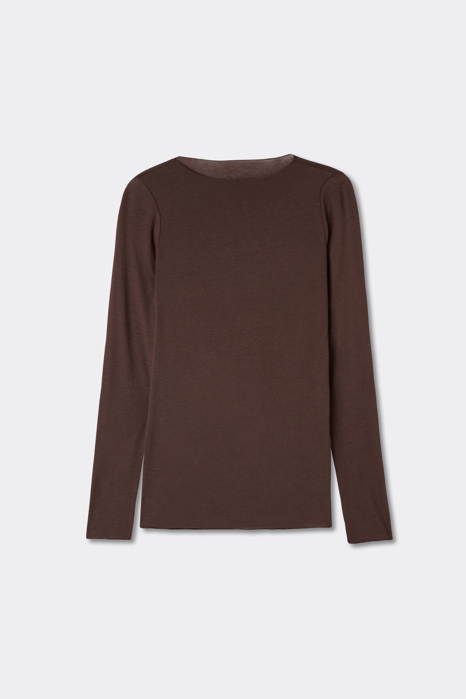 Featherlight Cashmere Blend Top - Brun