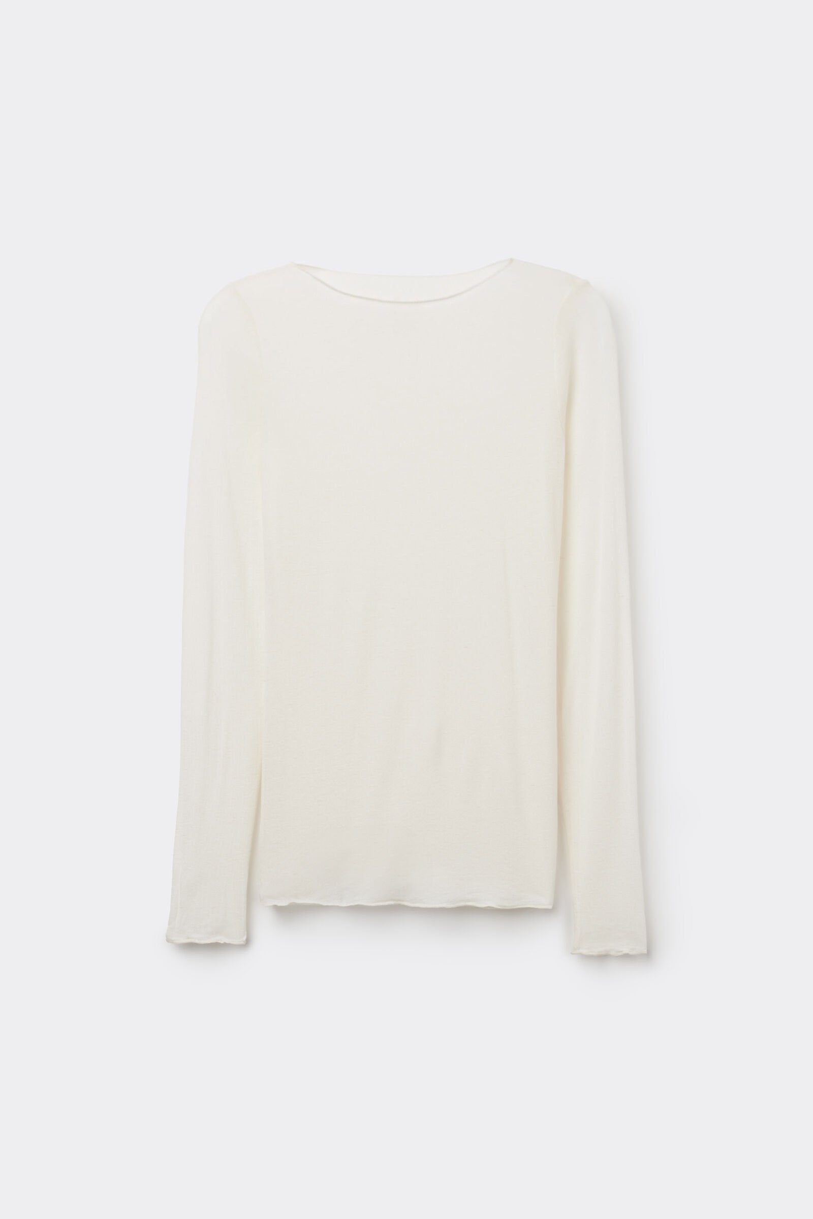 Featherlight Cashmere Blend Top - Ecru