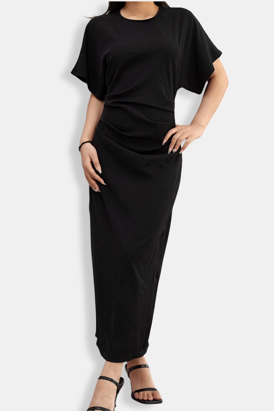 Wide sleeve dress - Svart