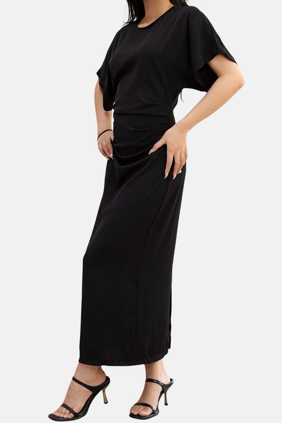 Wide sleeve dress - Svart