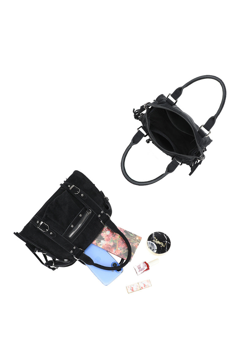 Fringed handbag - Black