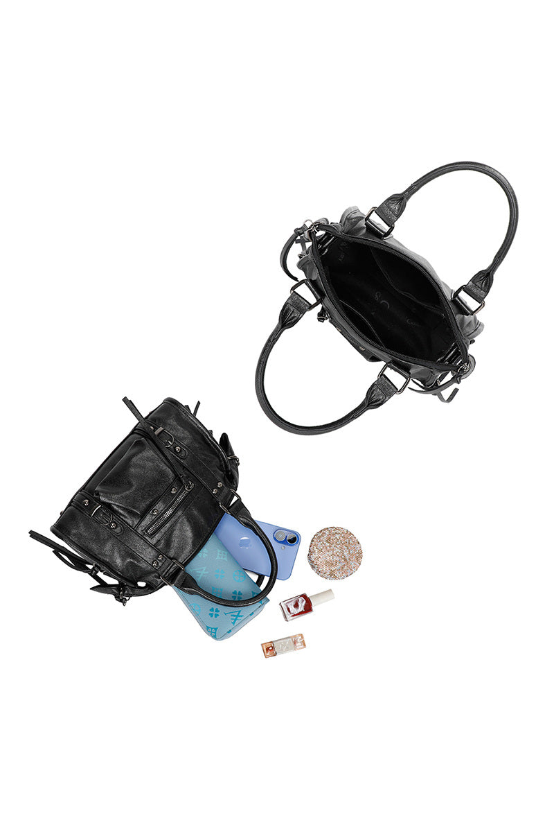 Metallic Handbag - Black