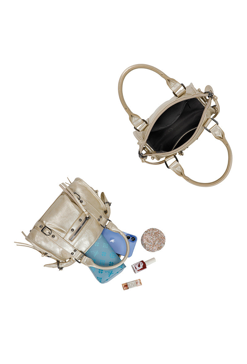 Metallic Handbag - Light Gold