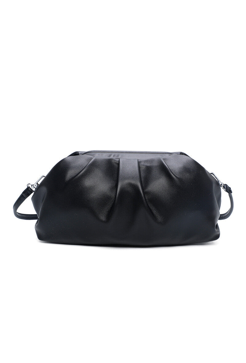 Faux leather clutch - Svart
